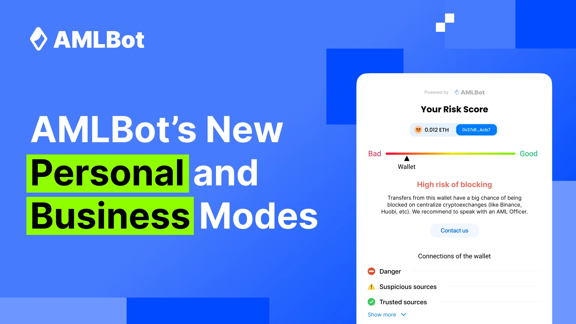 AMLBot’s Risk Score Update: New Personal and Business Modes